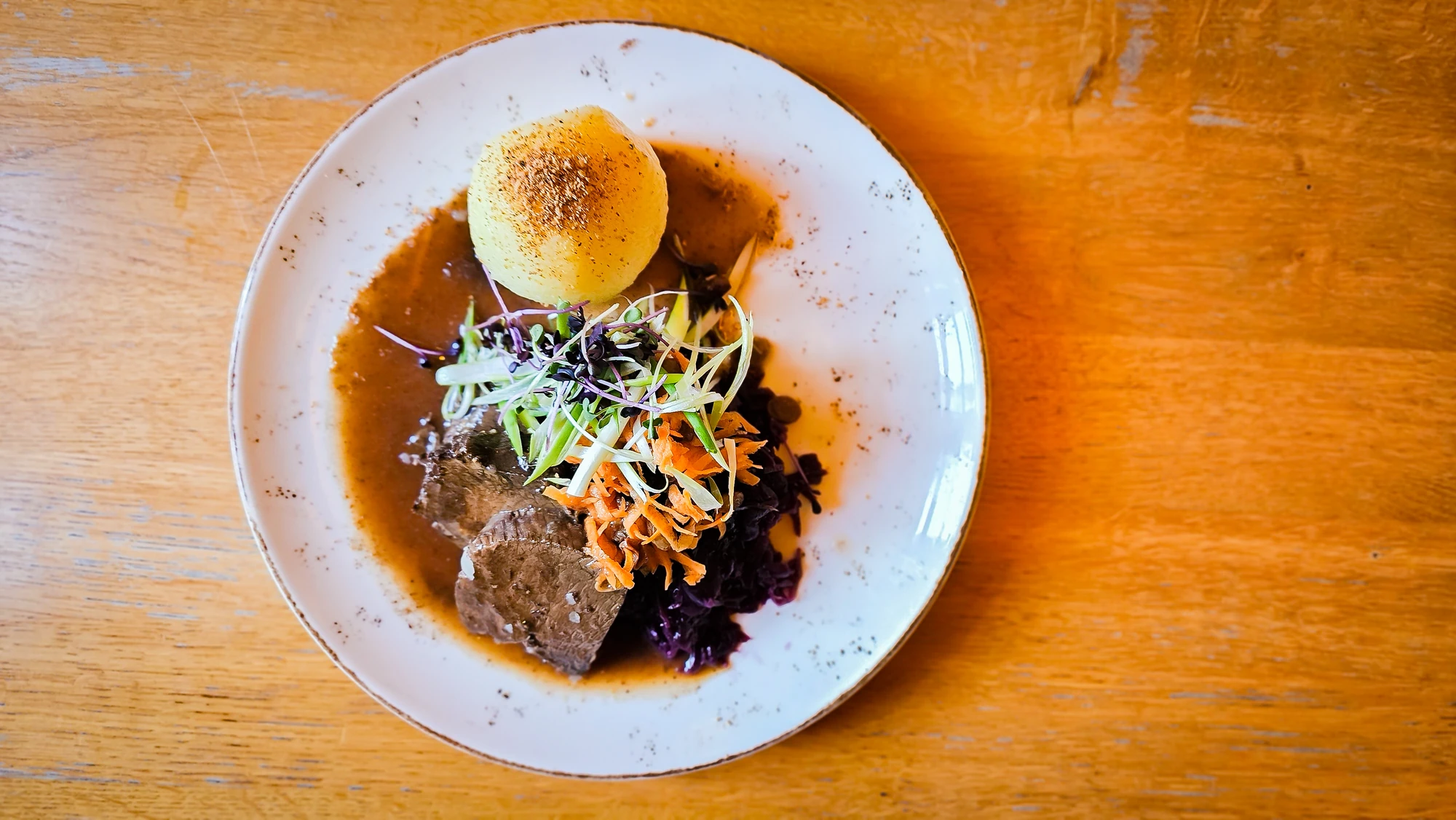 Watzdorfer Geleitschenke - Deutsches Gericht von oben