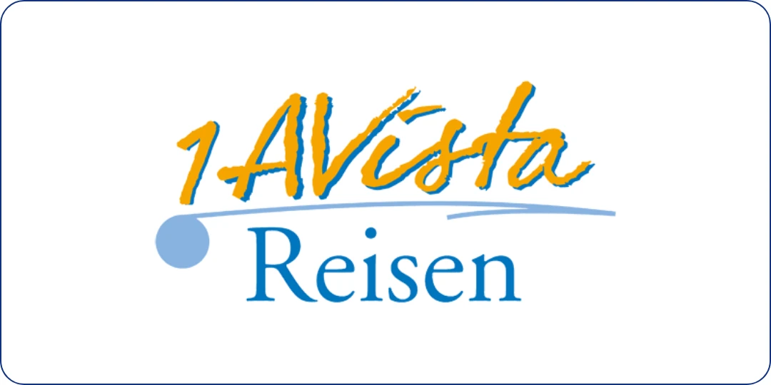 Logo 1AVistaReisen mit blauer Outline