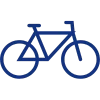 Fahrrad Icon in Dunkelblau