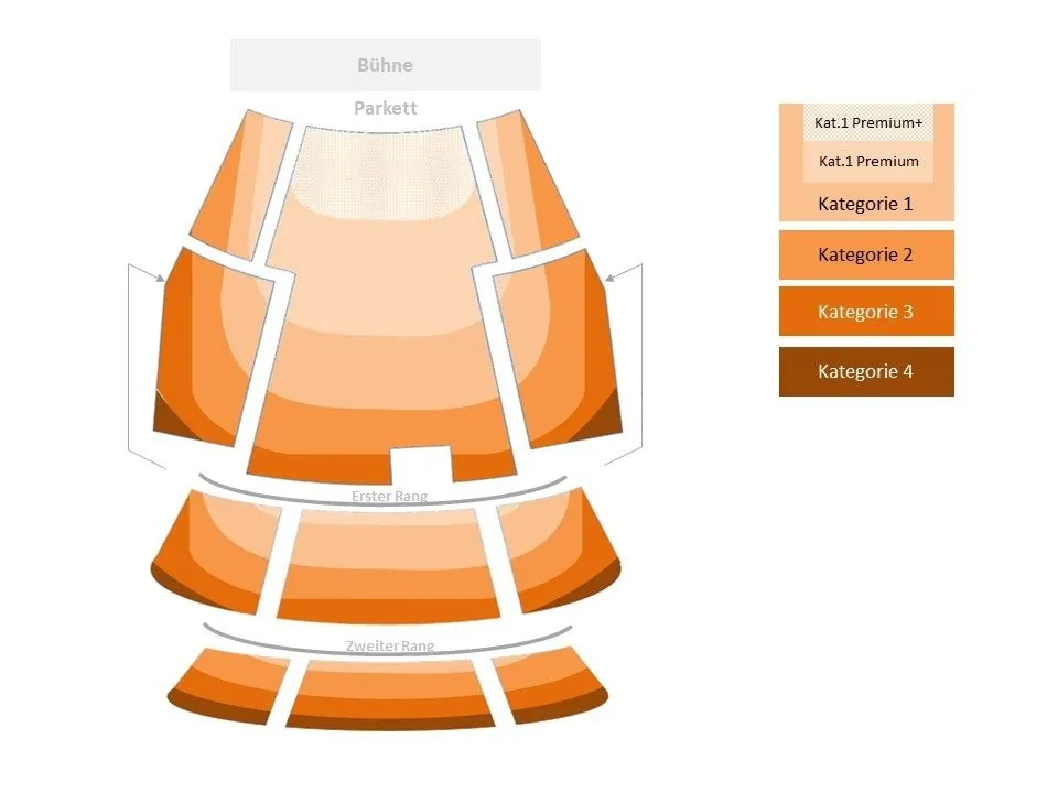 Saalplan vom Stage Apollo Theater in Stuttgart für das Musical Die Eiskönigin