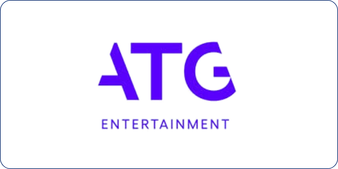 lila farbendes Logo ATG ENTERTAINMENT