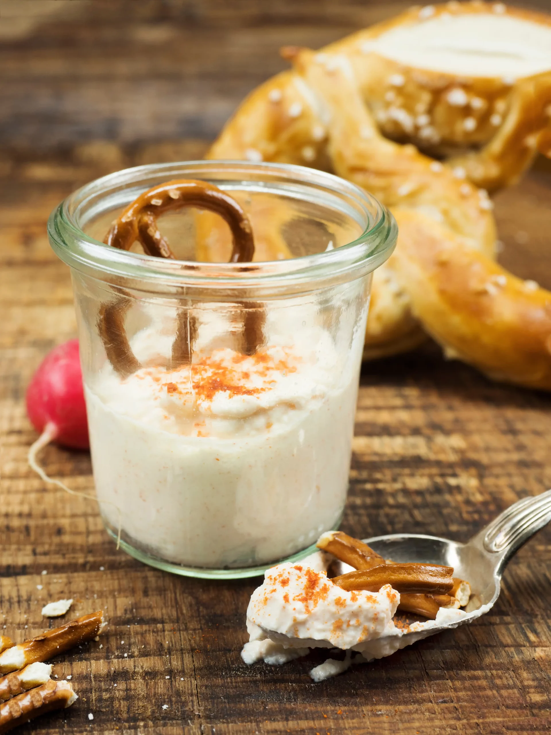 Spundekäse mit Brezeln