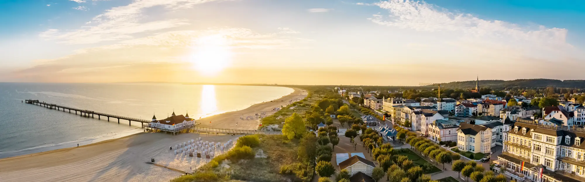 Strand in Ahlbeck Panoramasicht