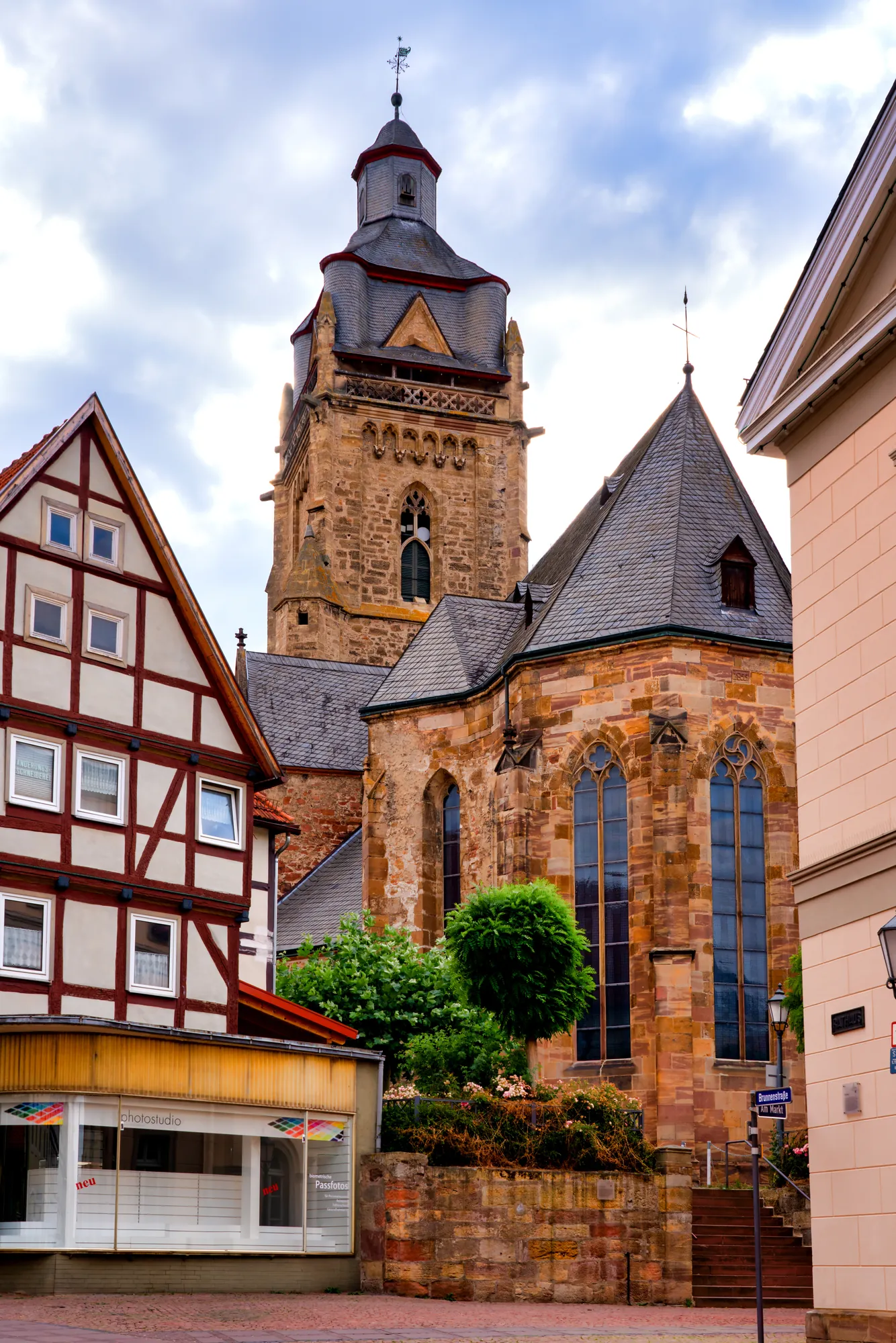 Evangelische Stadtkirche der Spätgotik in der Altstadt in Bad Wildungen