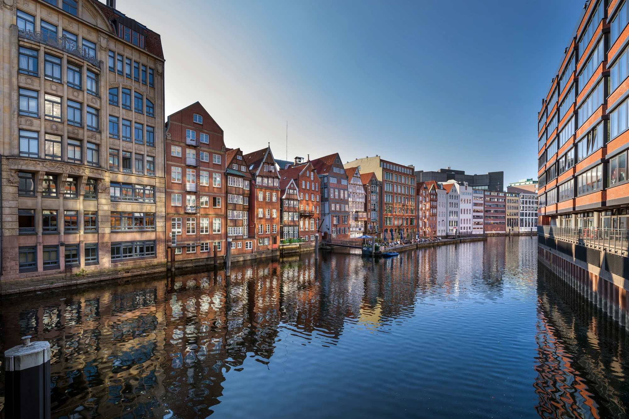 Hamburg - Nikolaifleet Häuser aneinander gereiht