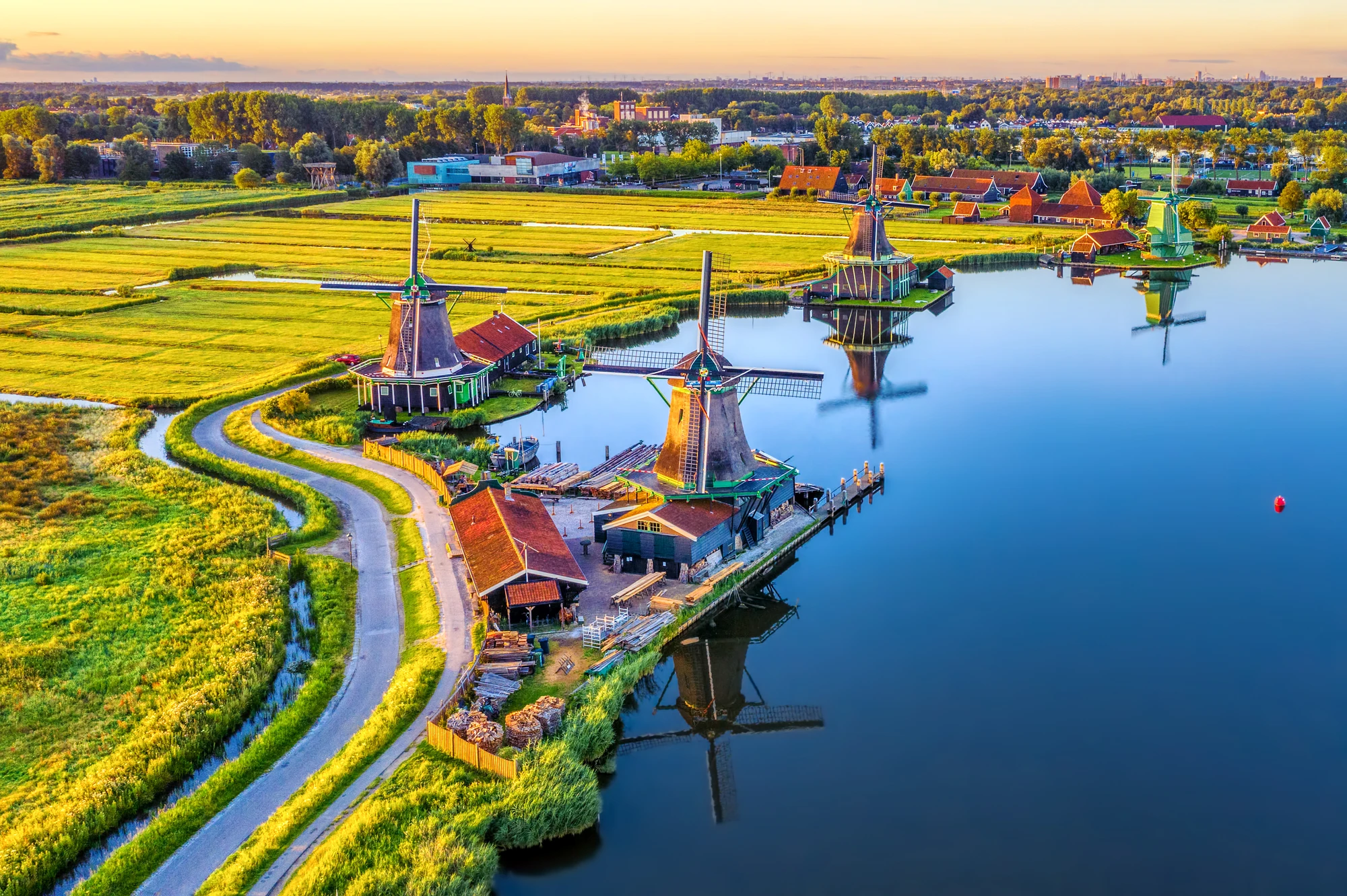 Zaanse Schans Windmühlen in Nord Holland, Niederlande