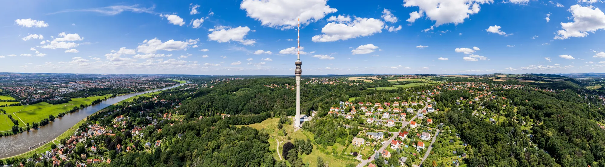 Fernsehturm Dresden bei der Agneshöhe, Aussichtspunkt Dresden