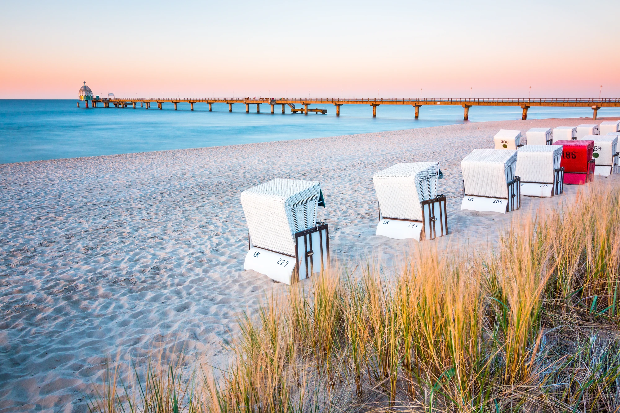 Aussicht auf den Strand und das Meer in Usedom