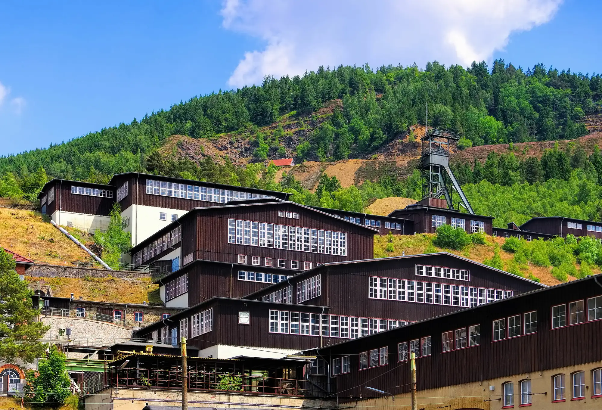 Das historische Erzbergwerk Rammelsberg bei Goslar