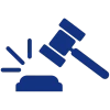 Hammer Auktion Icon Blau