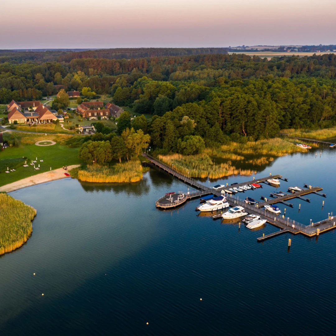 Beech Resort Plauensee Panoramasicht von Drohne