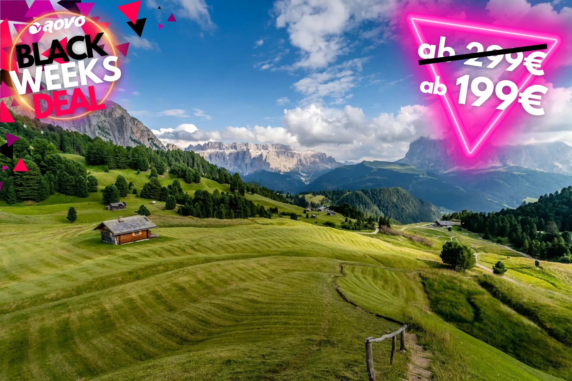 Atemberaubende Berglandschaft während des Black Week Deals