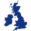 Britische Inseln Icon in Dunkelblau