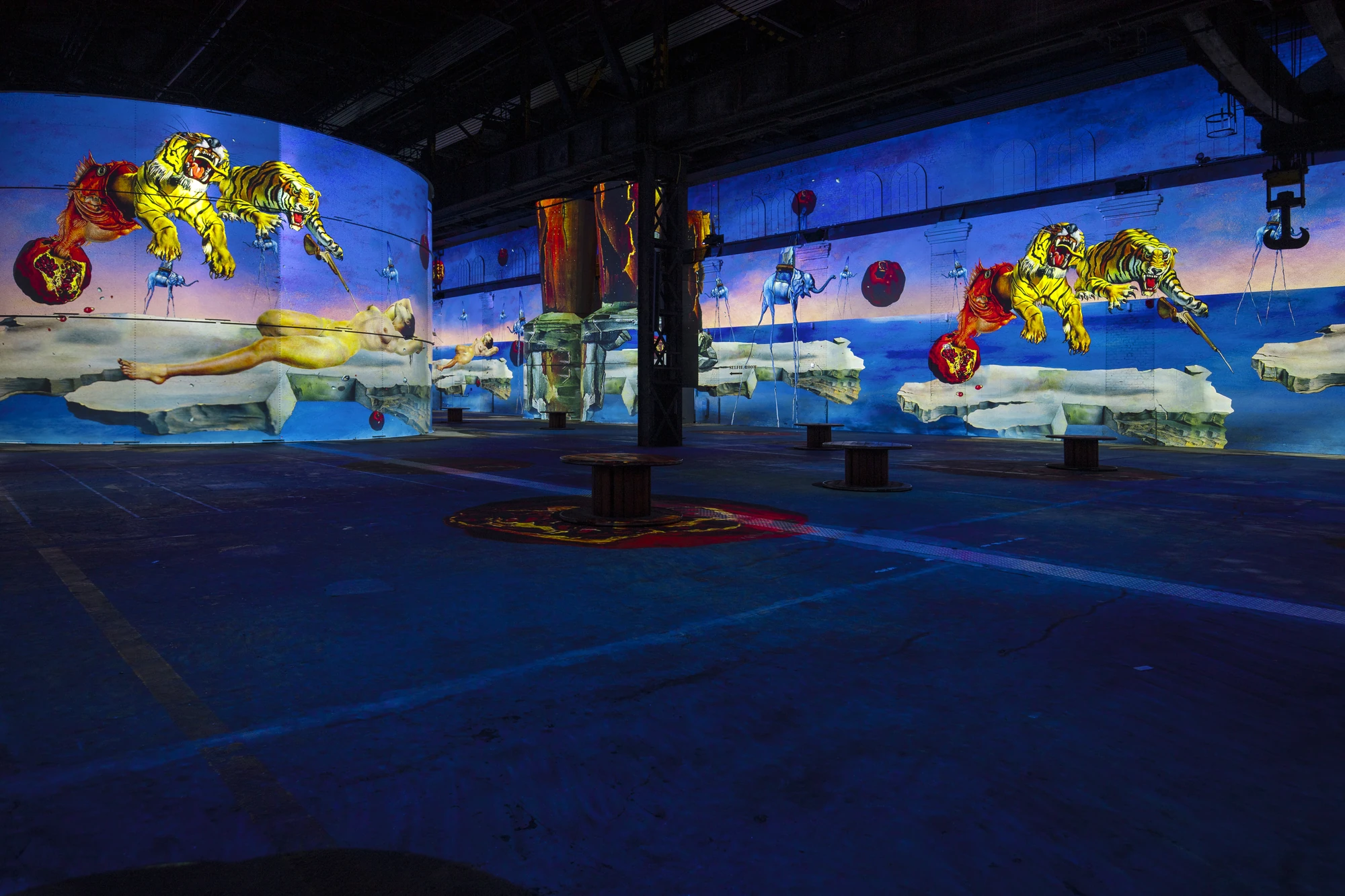 Das Bild zeigt eine eindrucksvolle Projektion im 