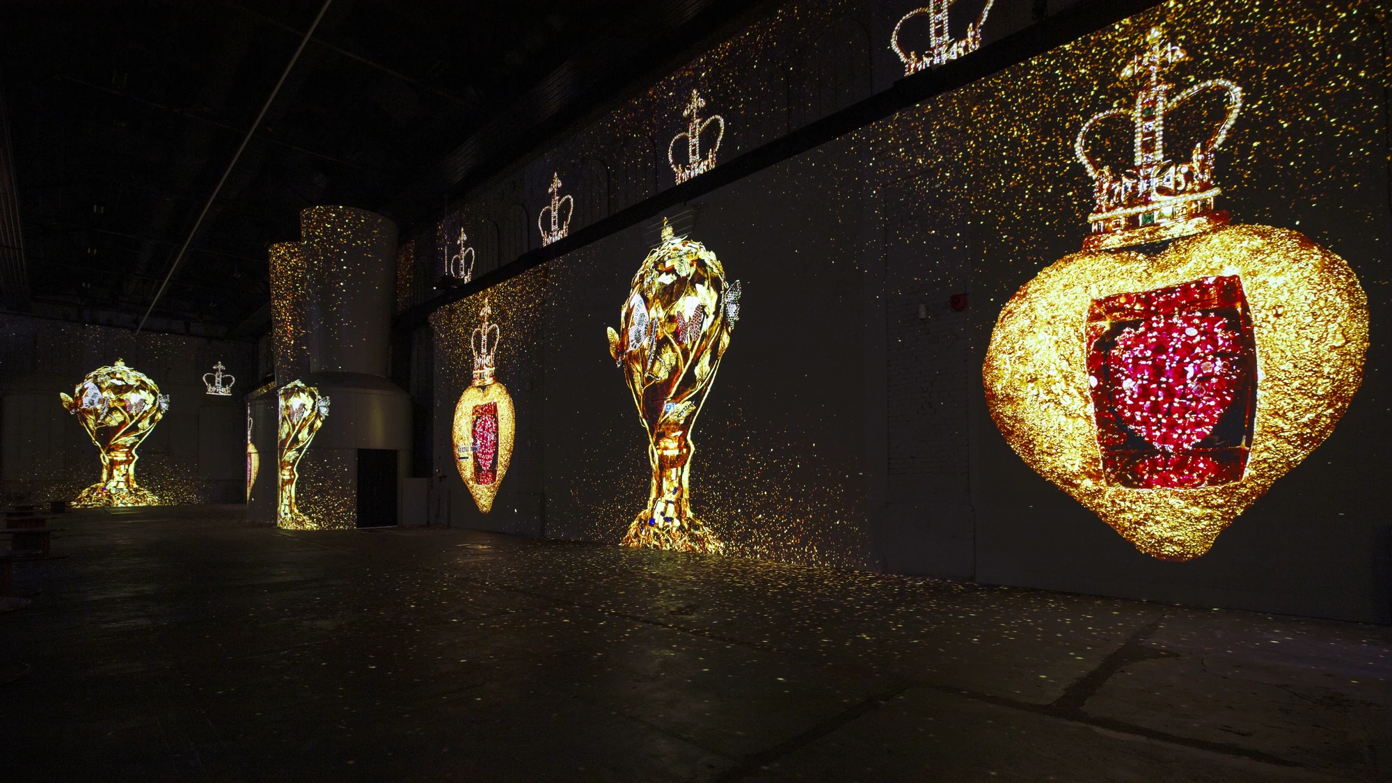 Das Bild zeigt eine faszinierende Lichtinstallation im 