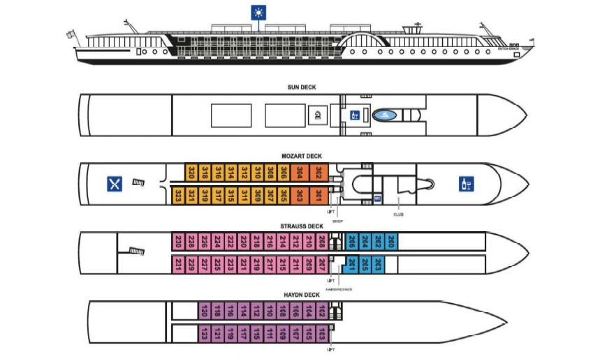 Deckplan MS Dutch Grace