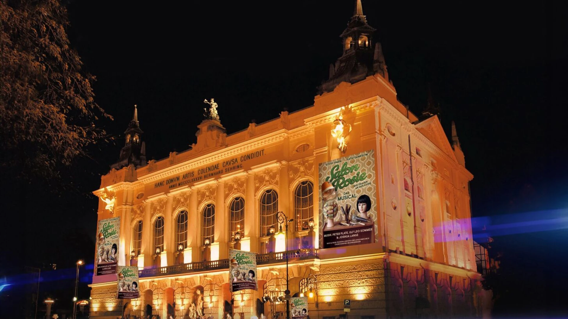 Stage Theater des Westens mit dem Plakat von Salon Rosie