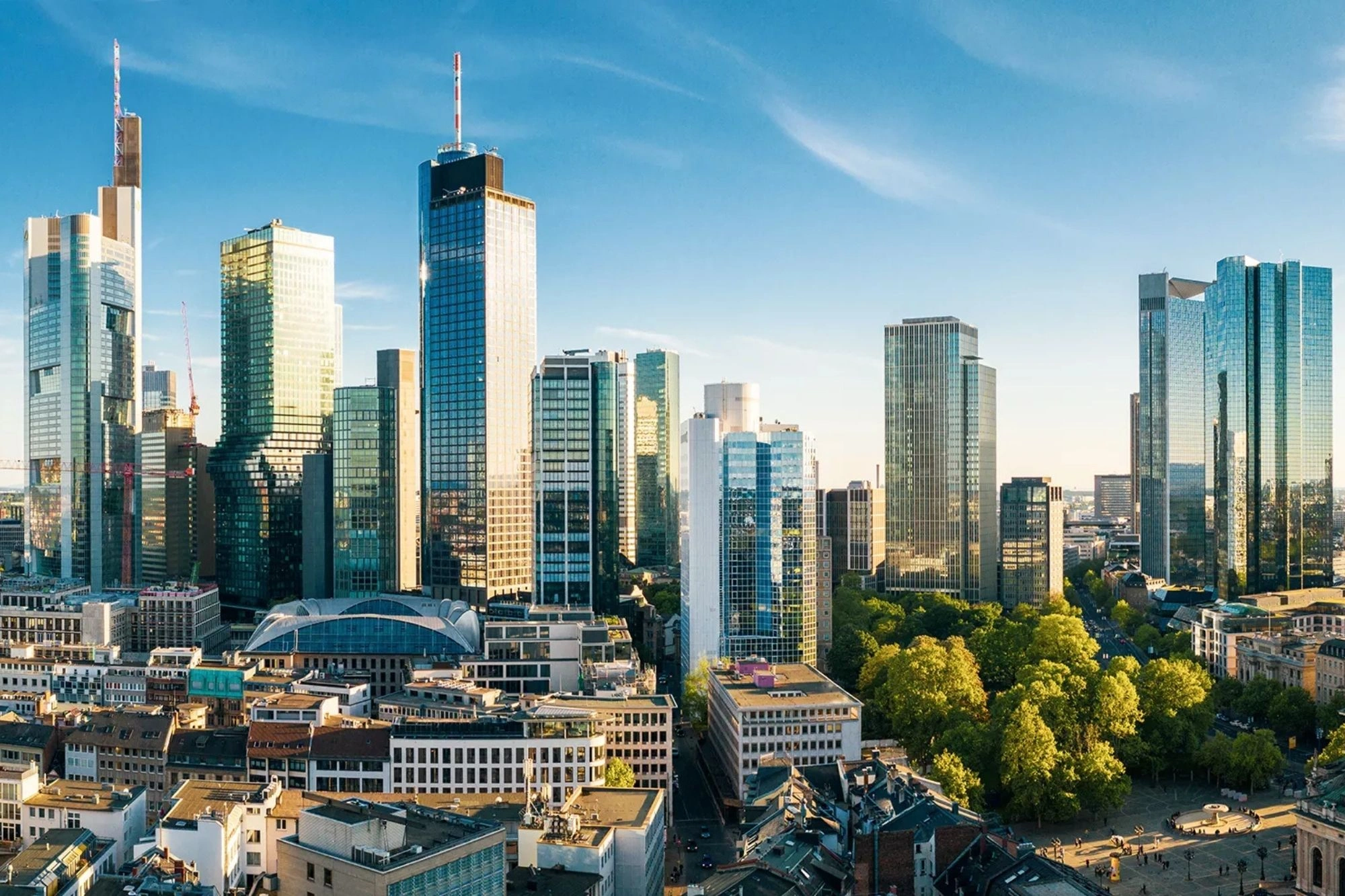 Blick über die Skyline von Frankfurt am Main