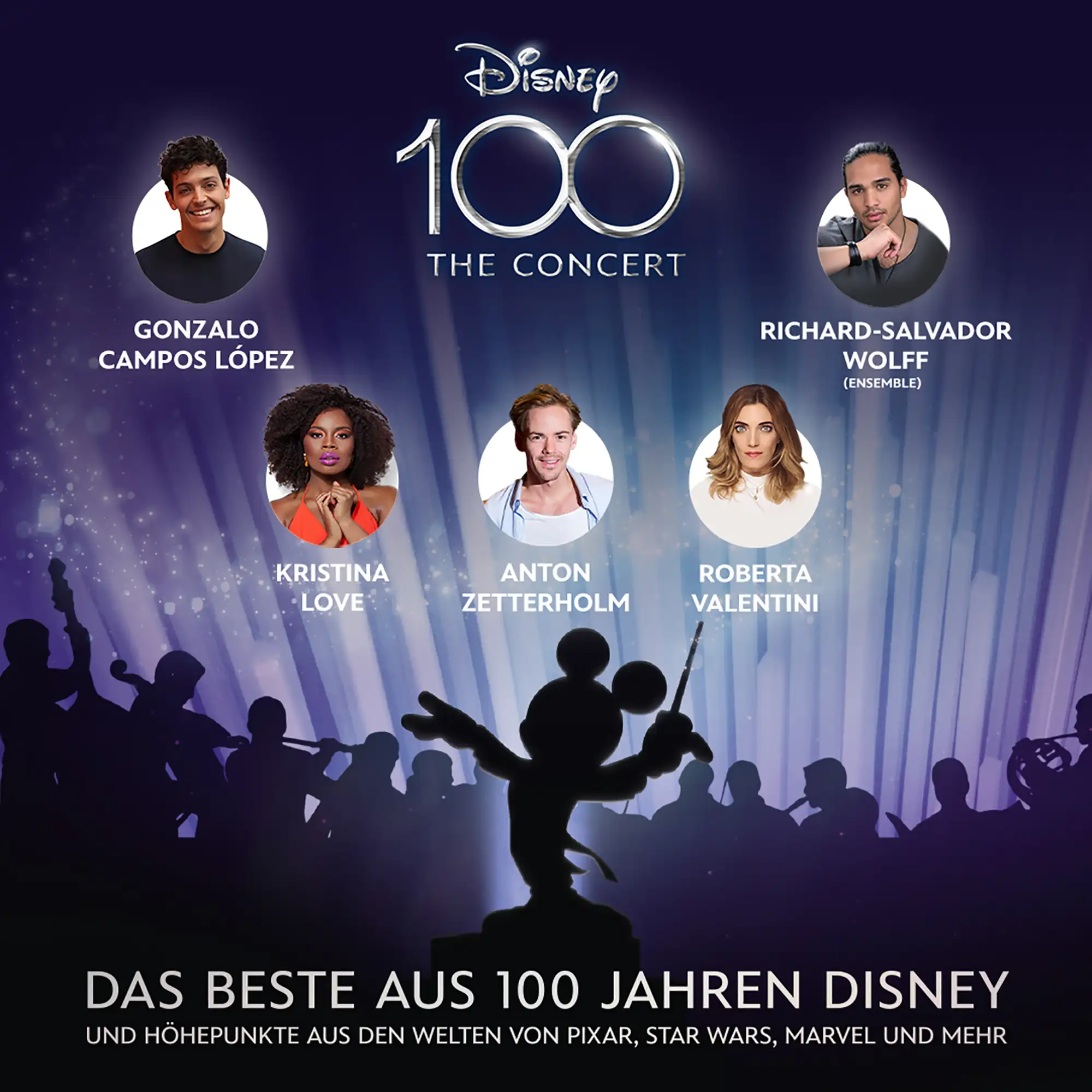 Disney in Concert 100 Jahre Logo und Starsolisten mit Micky Maus als Dirigent