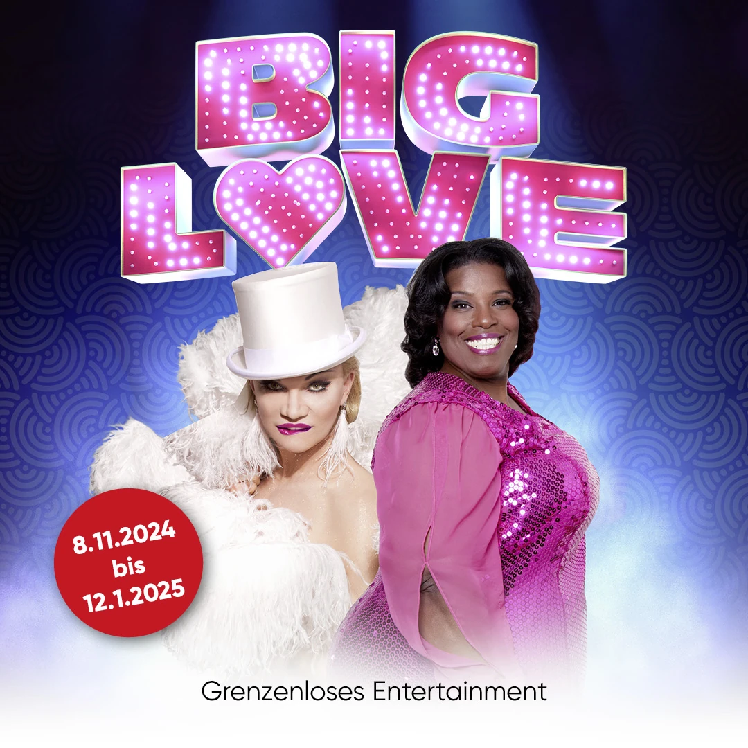 GOP Variete Theater: Big Love Keyvisual - zwei Frauen imVordergrund