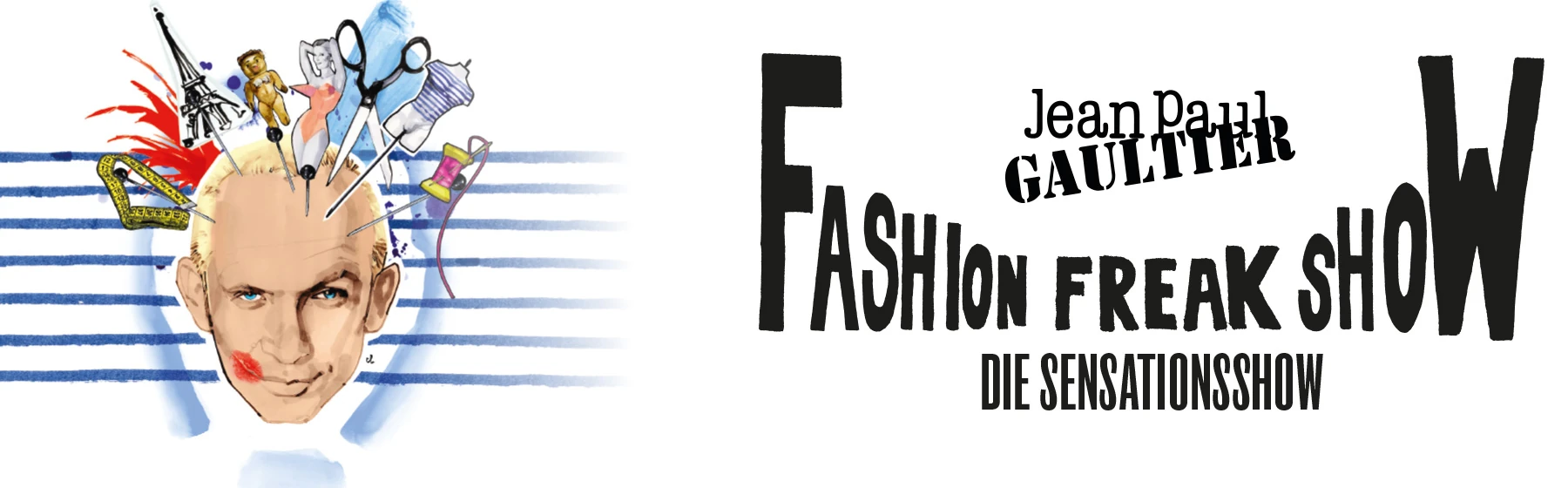 Jean Paul Gaultier Fashion Freak Show - Coverbild quer mit Logo