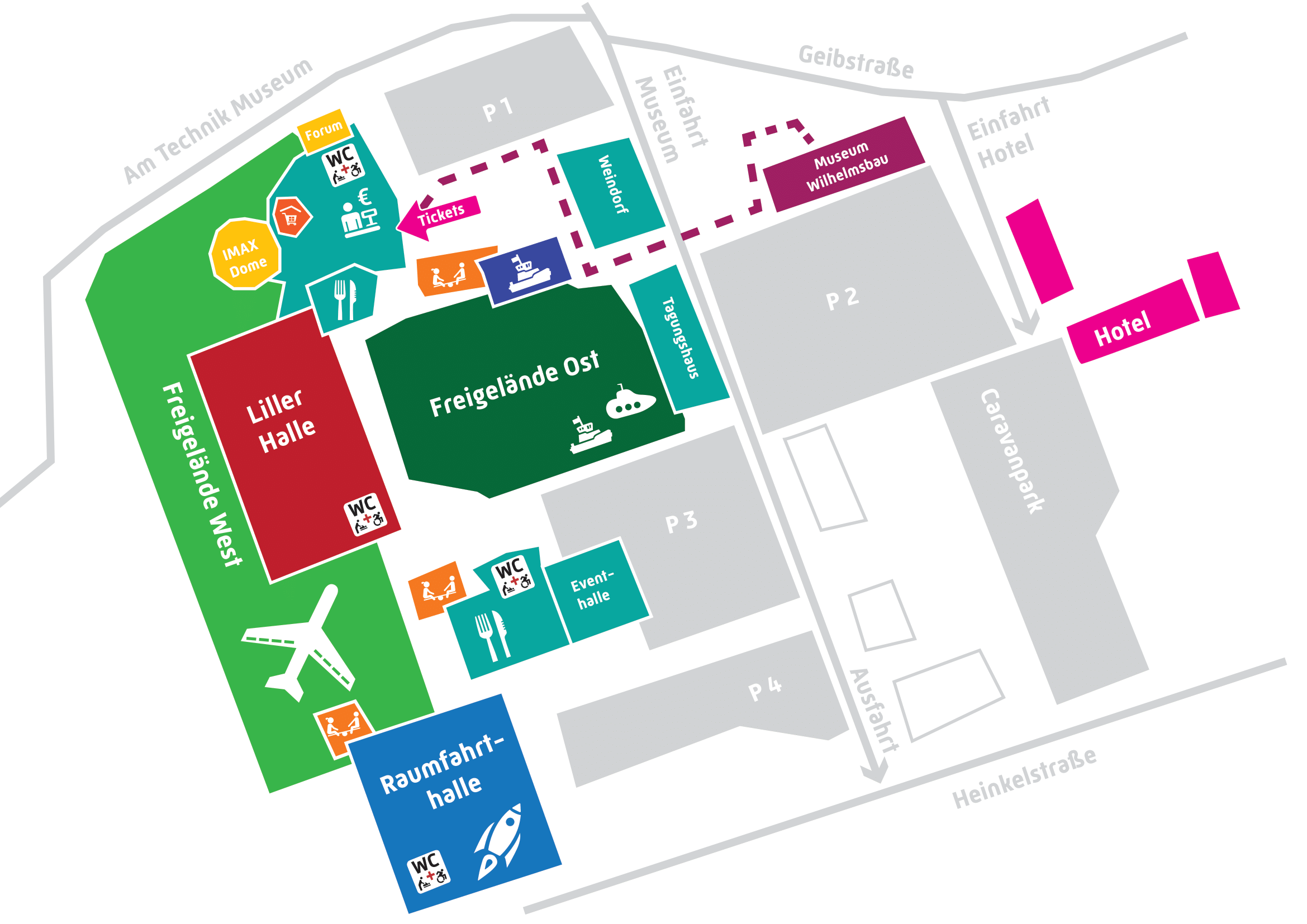Technik Museum Speyer Geländeplan