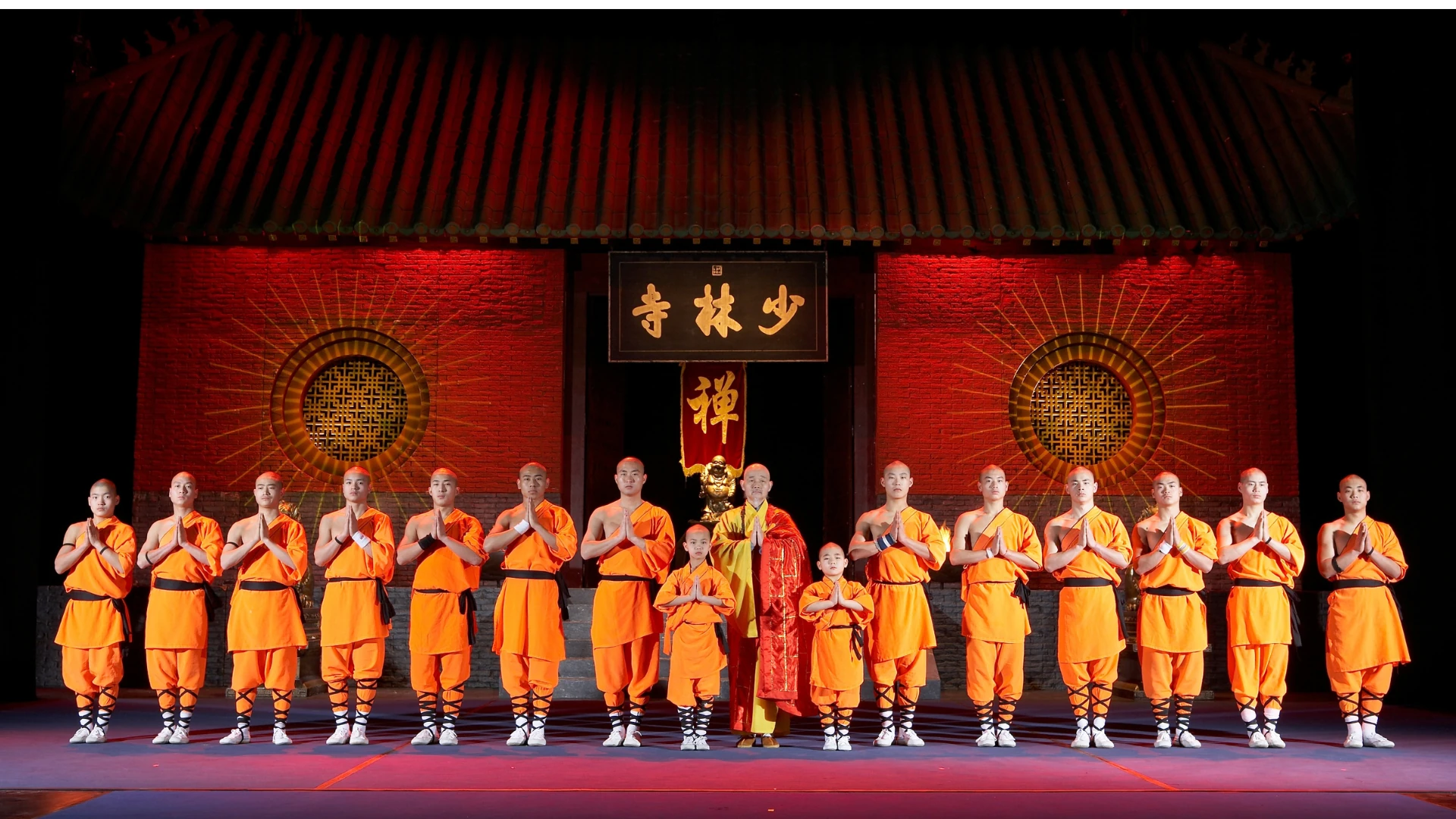 Gruppe Shaolin Mönche