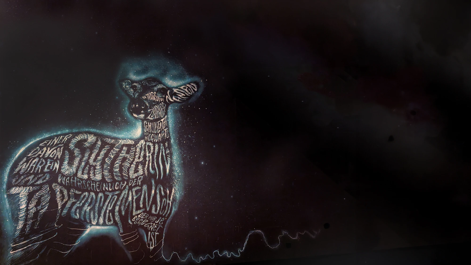 Wanddesign Harry Potter Theater Hirschkuh