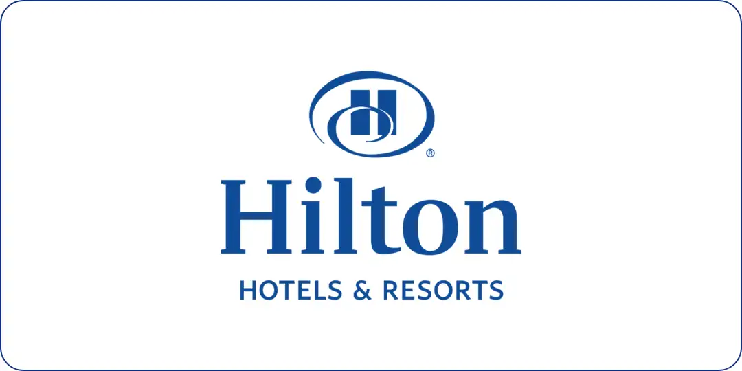 Hilton Hotels & Resorts Logo mit stilisiertem H in einem Kreis