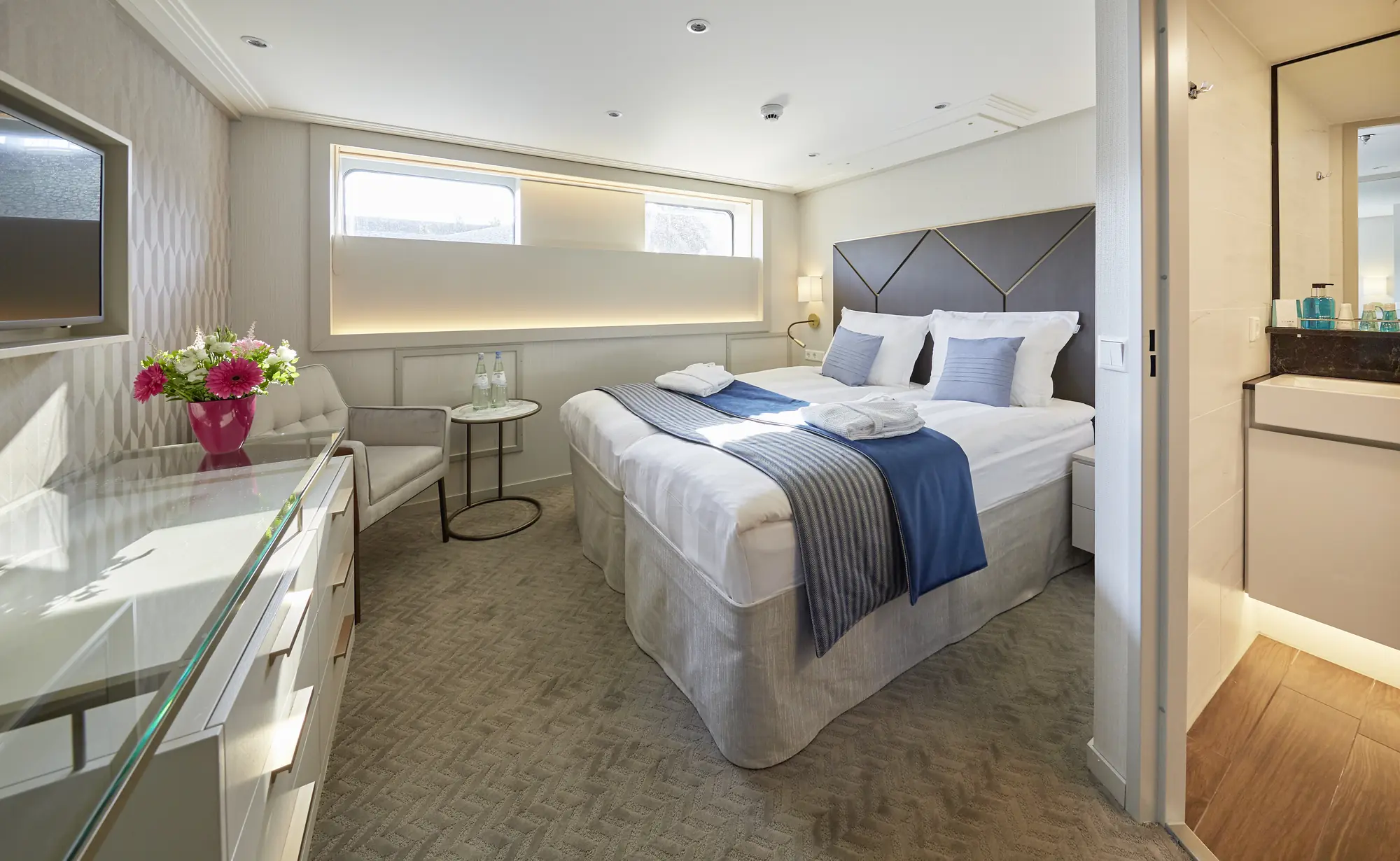 MS Lady Diletta Kabinenbeispiel Zwei-Bett außen, Kategorie 2