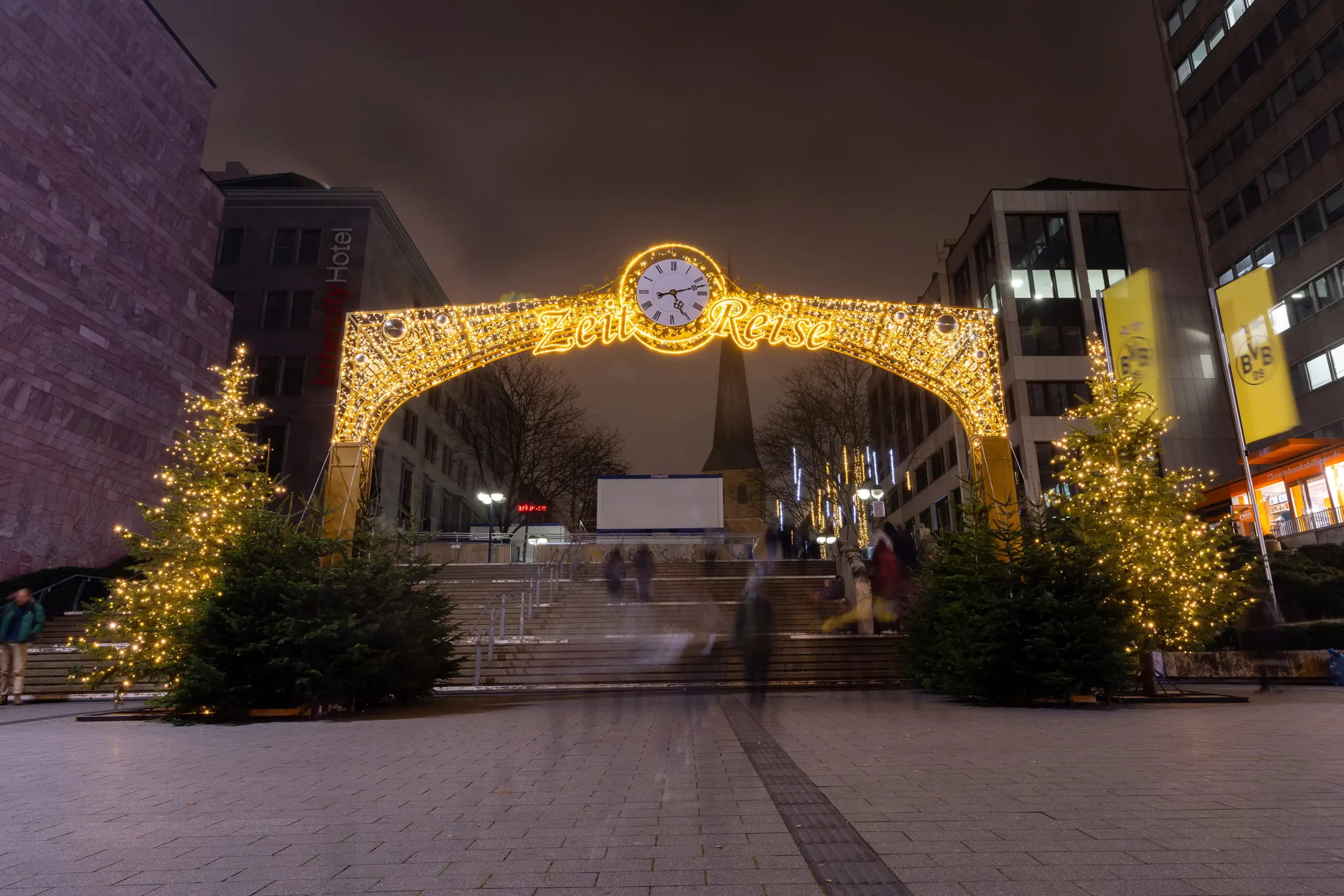 Lichtskulpturen Kampstrasse Weihnachtsstadt Dortmund Eingang Zeitreise