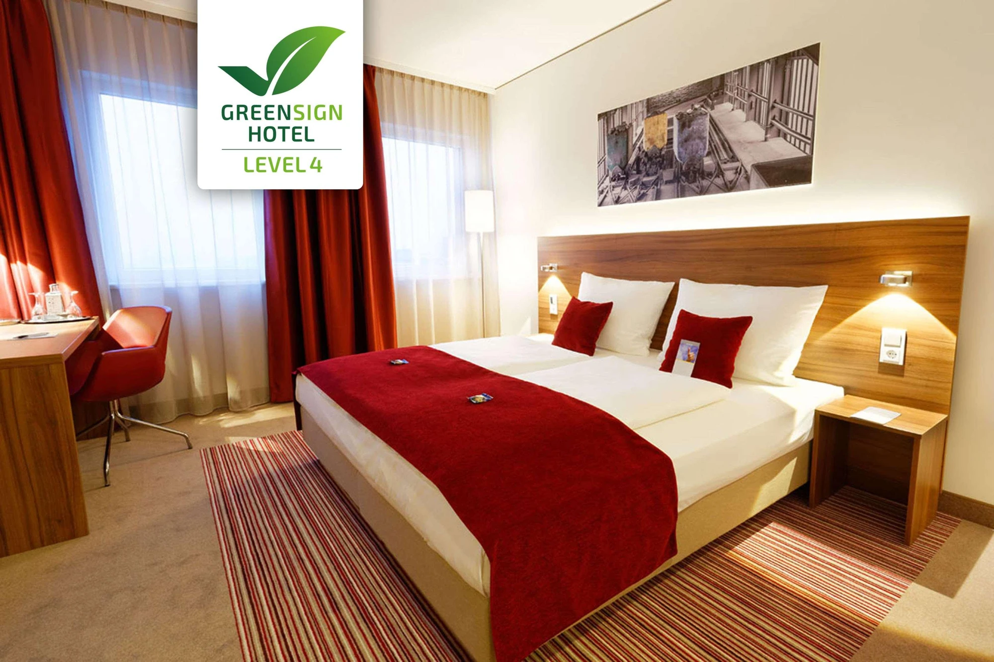 Greensign Hotel Level 4 - GHOTEL hotel & living Essen Innenansicht Zimmer - Nachhaltige Hotels