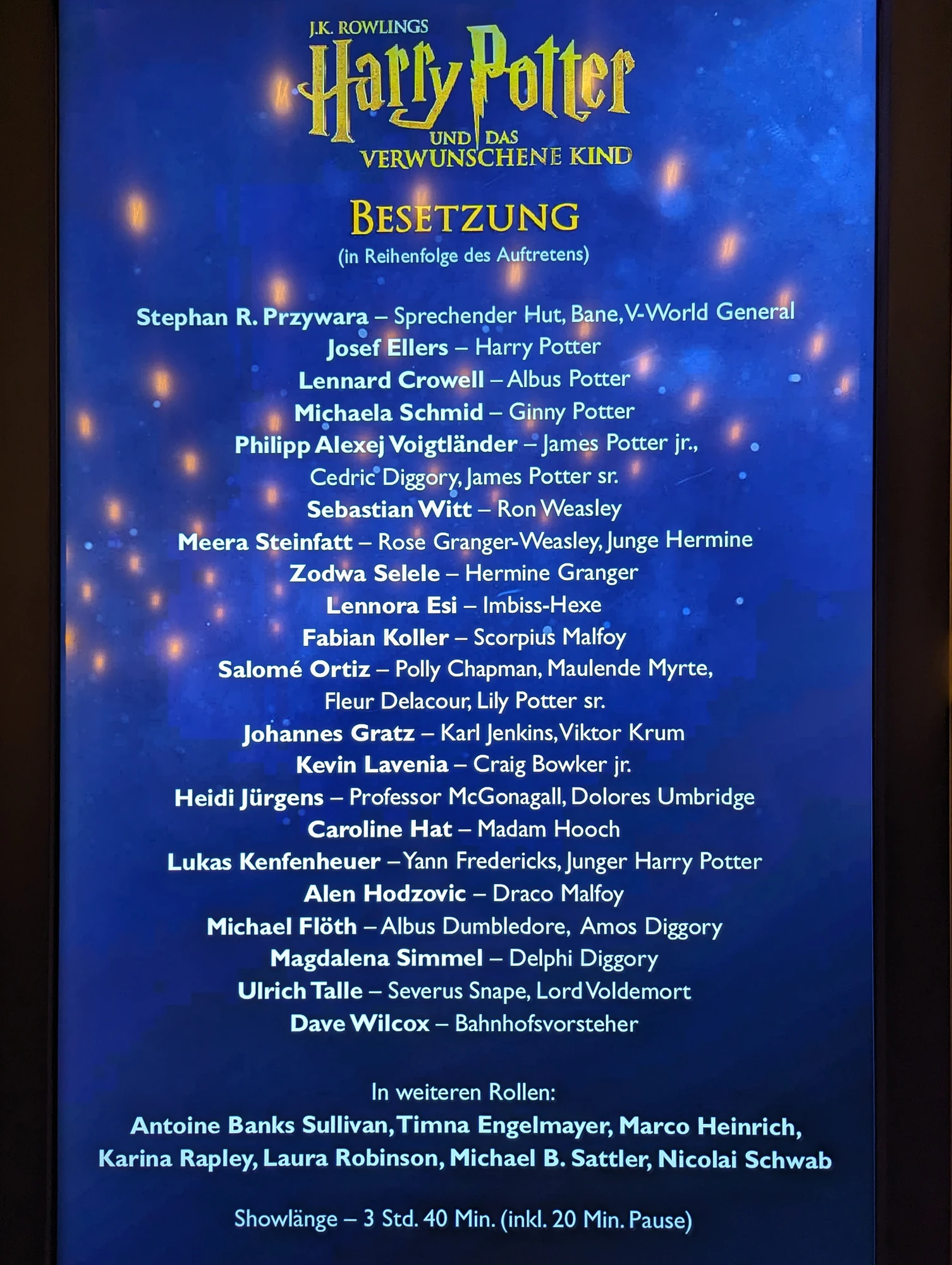 Cast Harry Potter und das verwunschene Kind