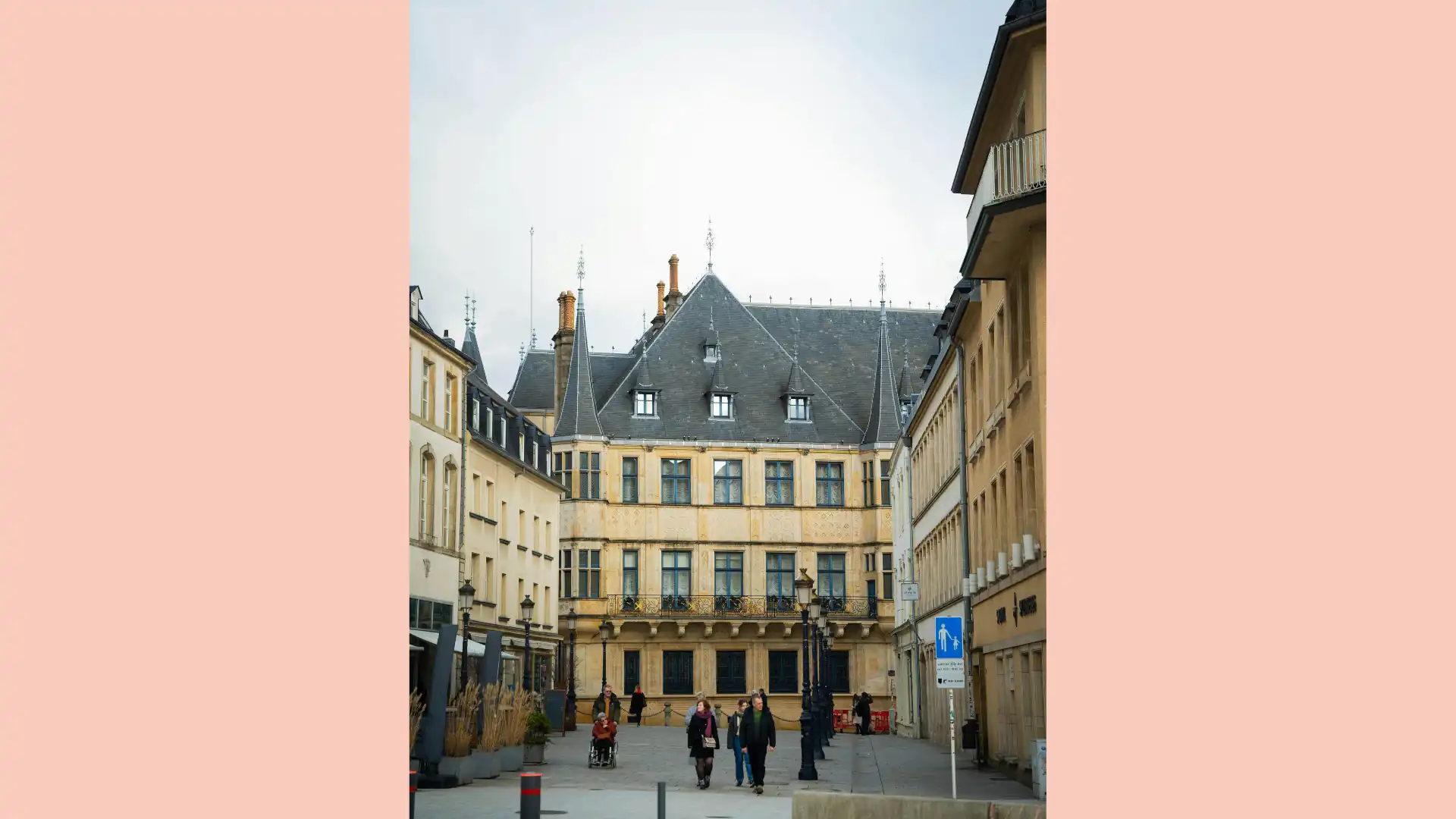 Der großherzogliche Palais in Luxemburg Stadt.