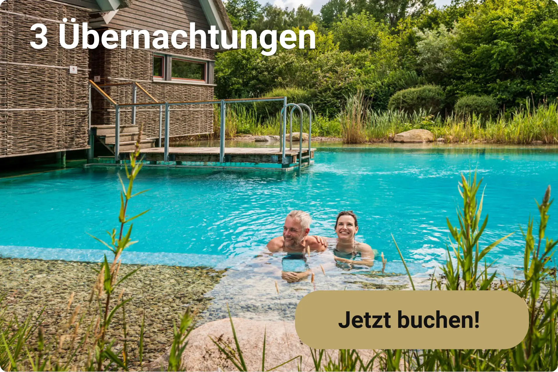 Steg im BEECH Resort Plau als Angebotskachel für 3 Übernachtungen