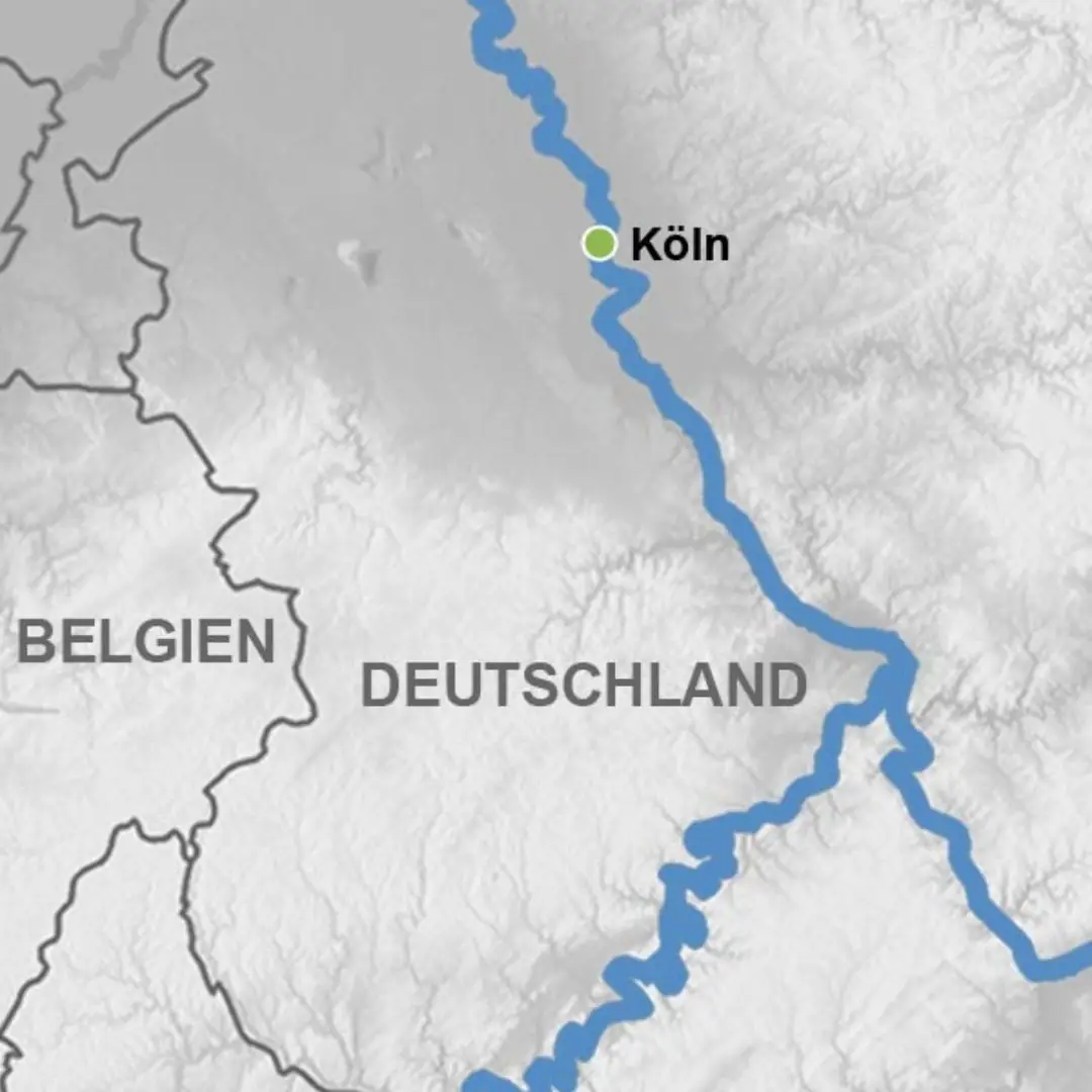 Kartenansicht von Köln in Deutschland