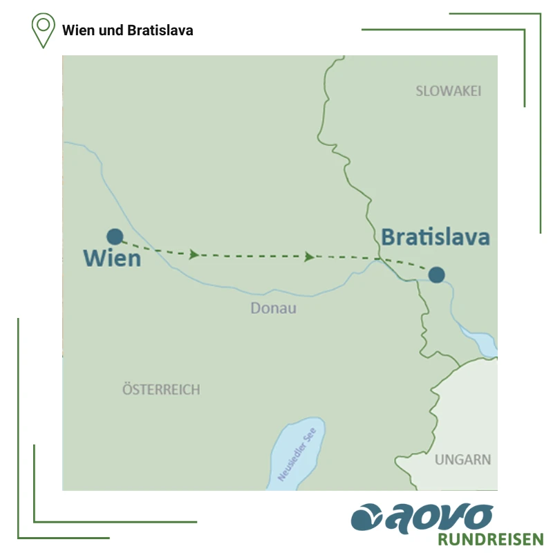 aovo Karte Rundreise von Wien nach Bratislava