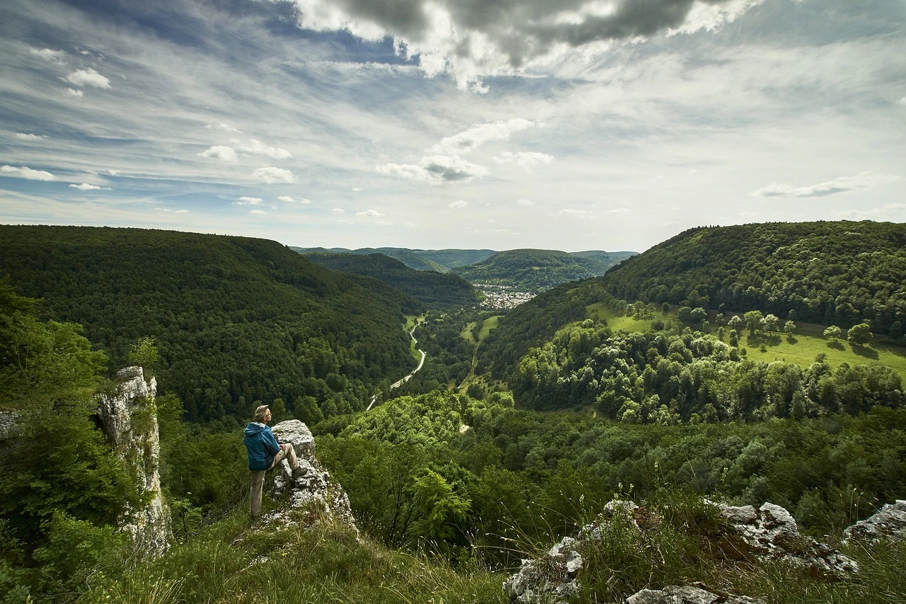 Panorama Blick auf die schwäbische Alb