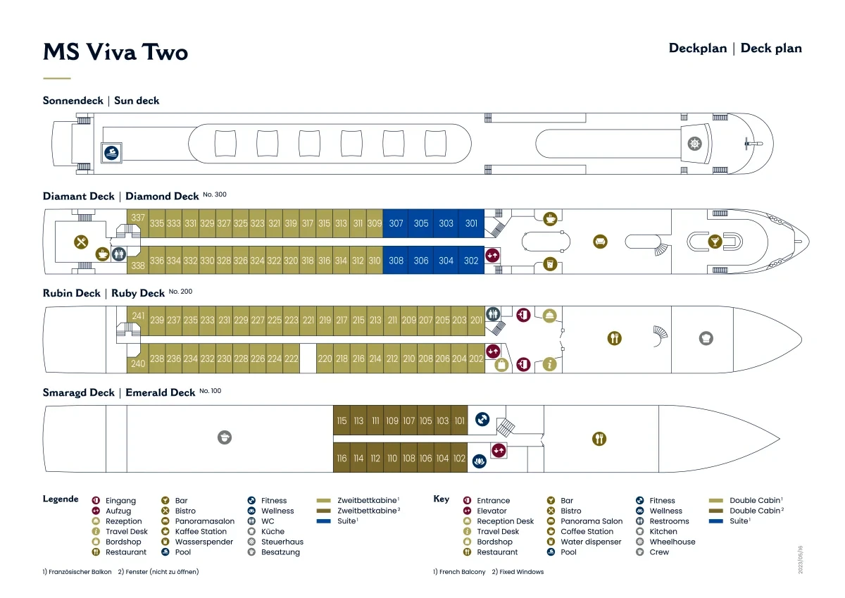 Deckplan der Viva Two