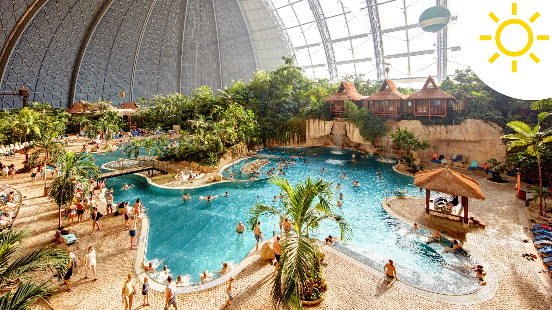 Tropical Island Panoramasicht Lagune mit Icon
