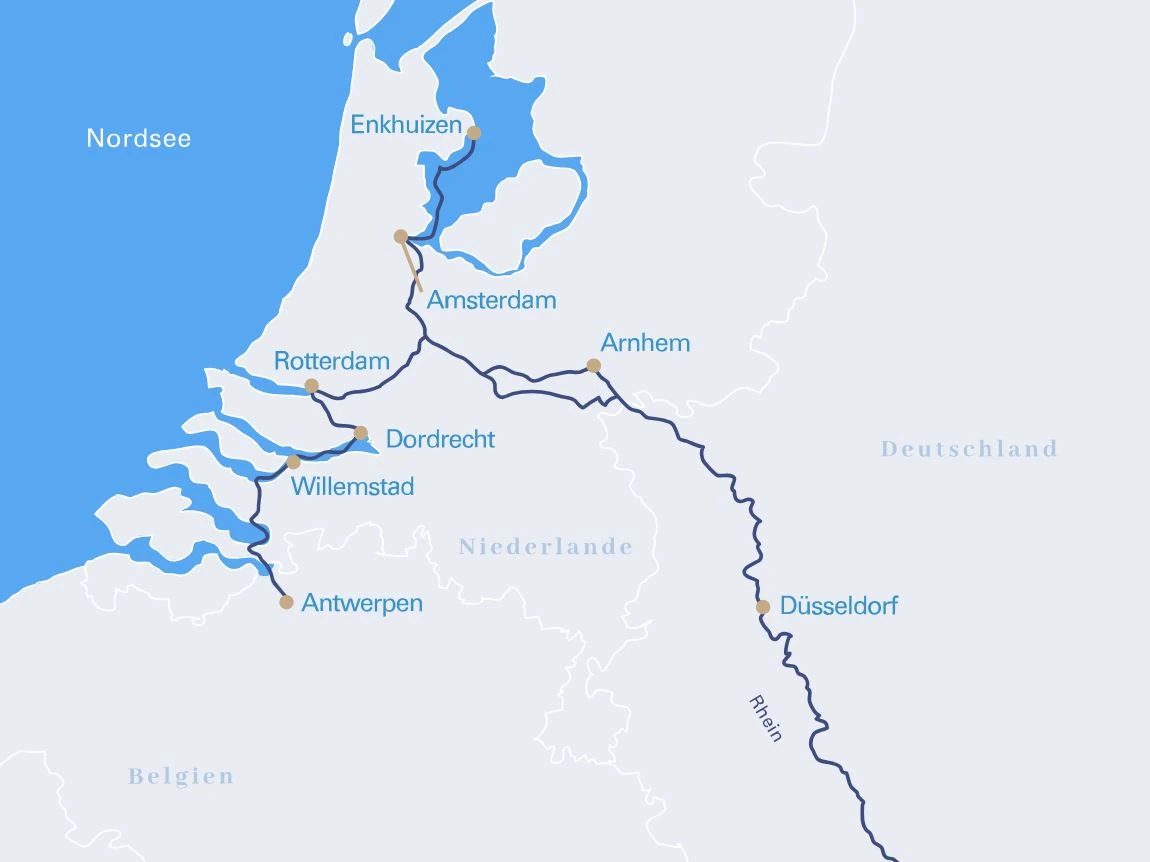 Reisverlauf Düsseldorf - Düsseldorf / Flandern