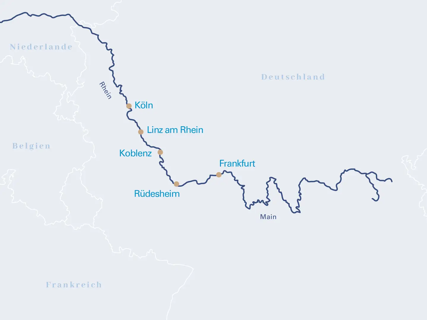 Reisverlauf alternativ 5 Tage Oberrhein