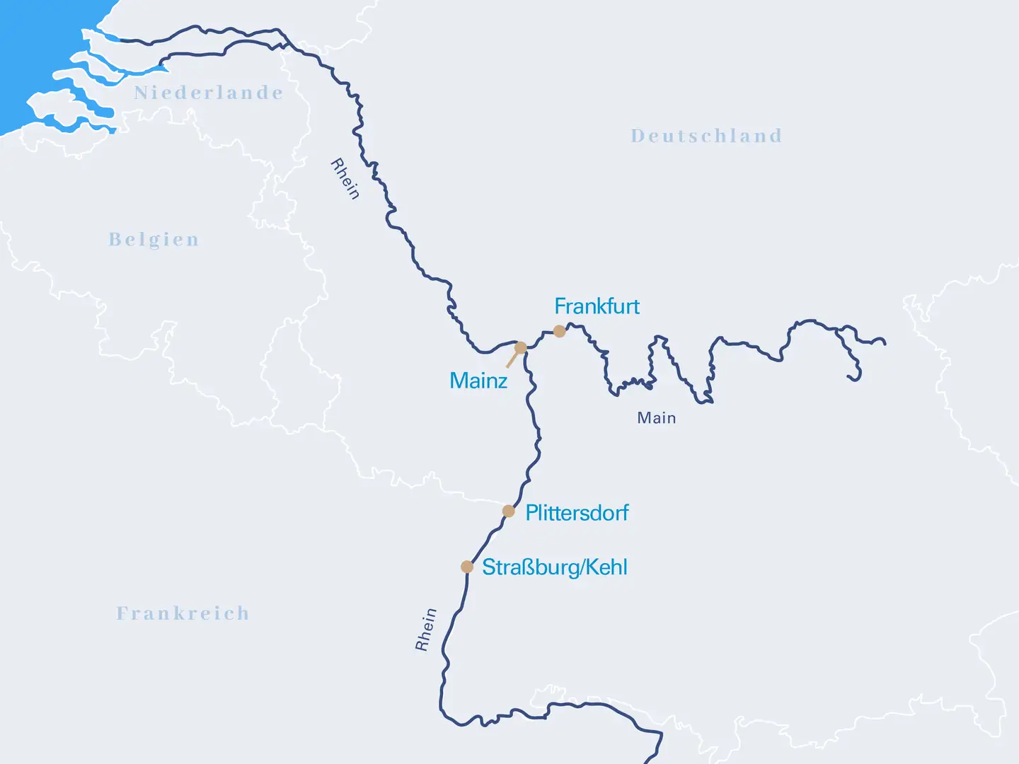 Reisverlauf 5 Tage Oberrhein