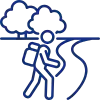 Aktiv Icon in Dunkelblau