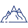 Alpen Icon (drei Berggipfel) in Dunkelblau