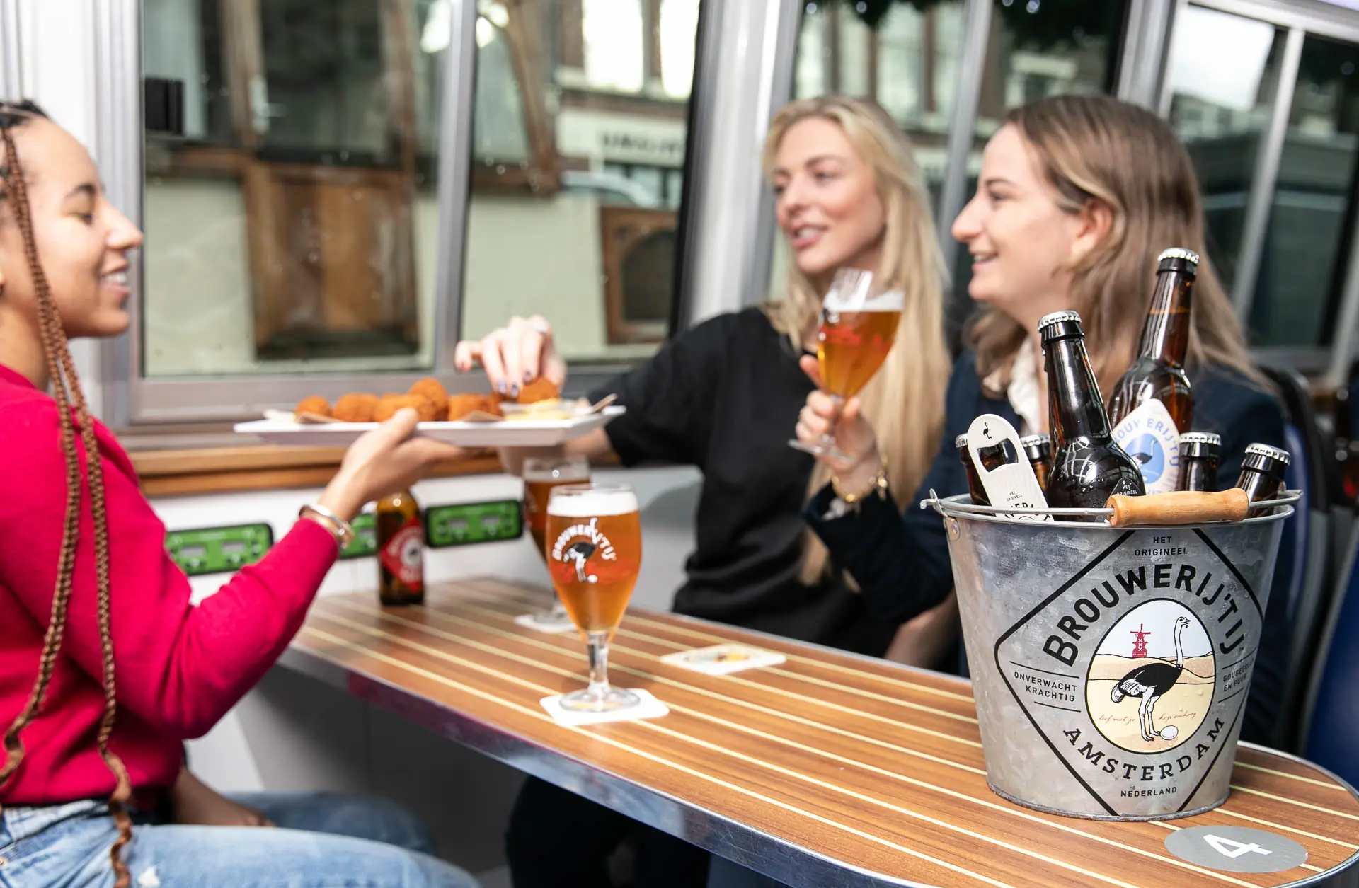 Bierverkostung während der Beer Cruise, Snacks