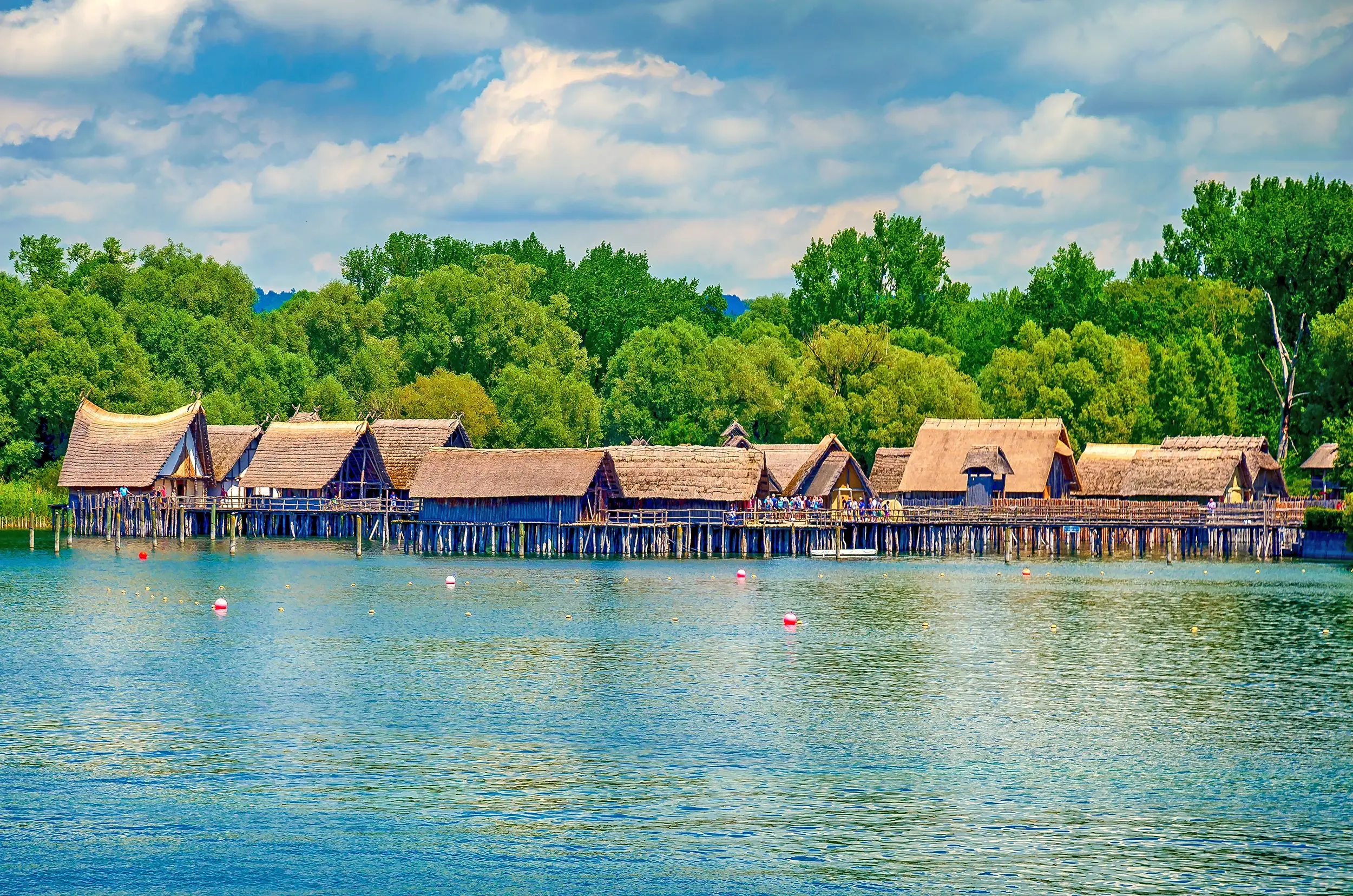 Steinzeitliche Pfahlbau-Siedlung von Unteruhldingen
