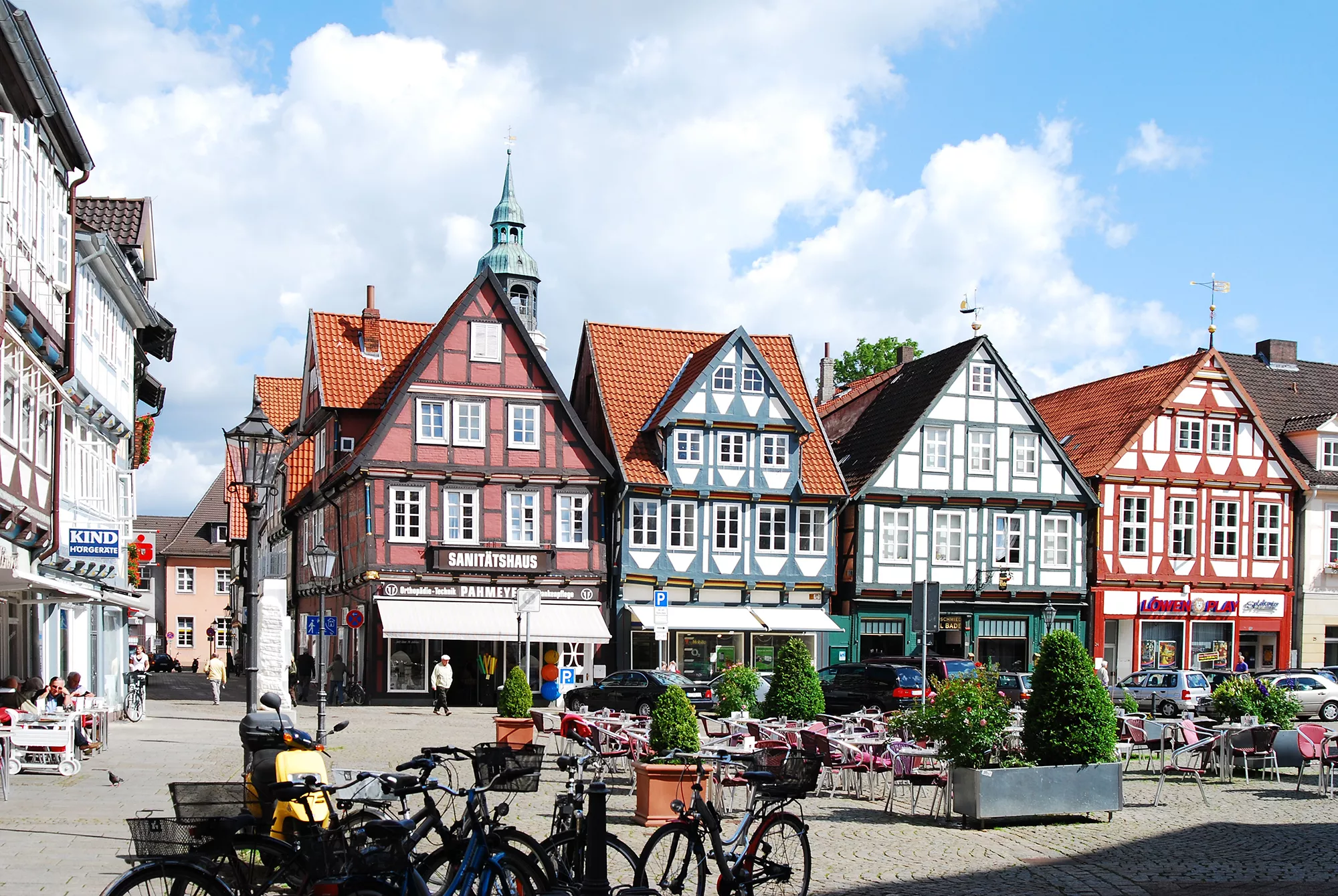 Innenstadt von Celle mit Fachwerkhäusern