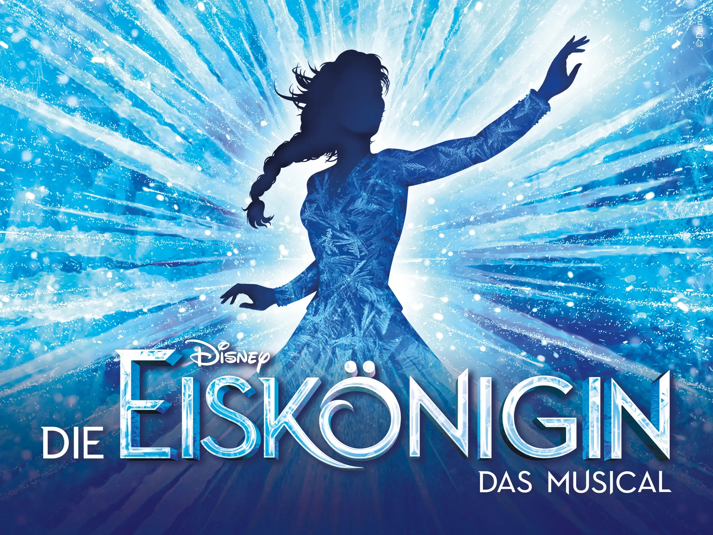Musical Disneys Die Eiskönigin in Hamburg - Logo mit der Silhouette von Elsa