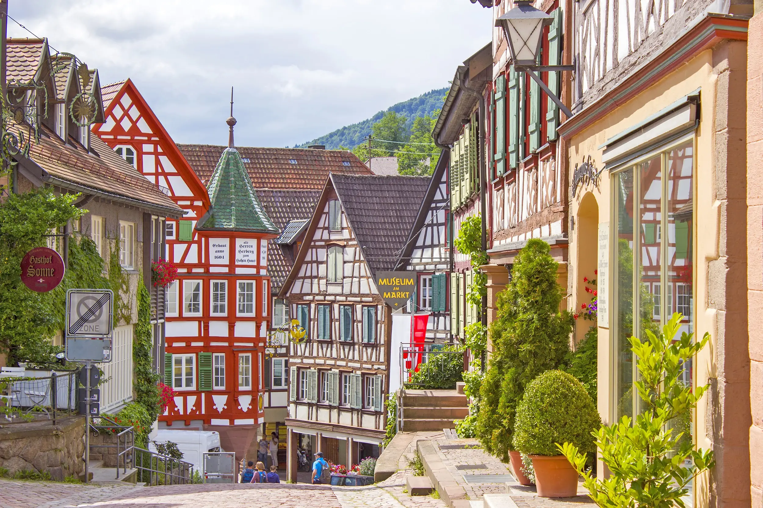Museum am Markt und Fachwerkhäuser im Schiltach im Schwarzwald Urlaub
